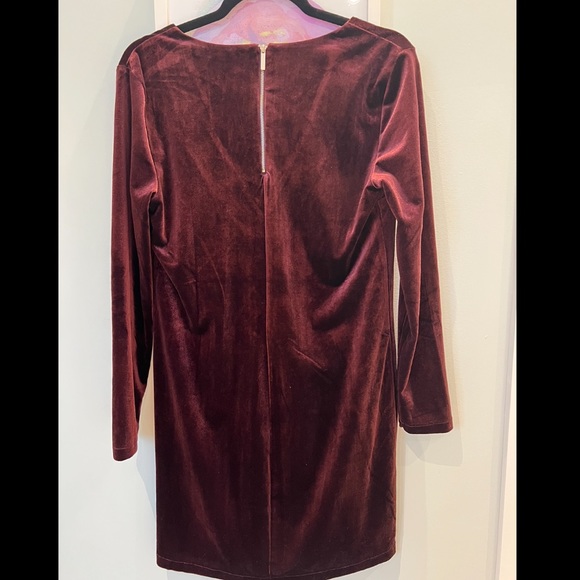 Dynamite Velvet Merlot Dress- Size M - Picture 3 of 12